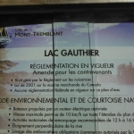  Le code d'éthique du lac Gauthier, Ville de Mont-Tremblant