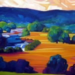  La vallée de la Chaudière. Tableaude martine Chassé, peintre artiste